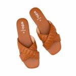 Tan Formal Slipper For Ladies FR8460 - View 3