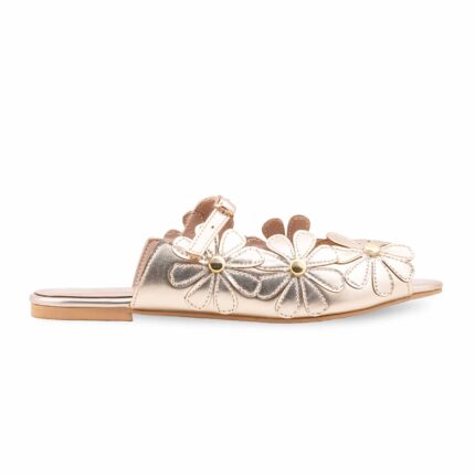 Golden Formal Slipper For Women FR8464 - View 2