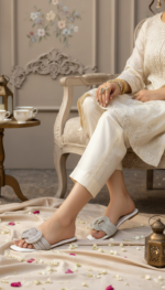 White Formal Slipper For Ladies FR8465 - View 1
