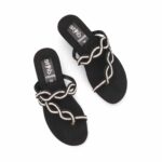 Black Formal Chappal For Women FR8466 - View 5