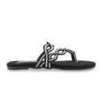 Black Formal Chappal For Women FR8466 - View 2