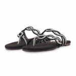 Black Formal Chappal For Women FR8466 - View 3