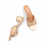 Golden Formal Slipper For Ladies FR8483 - View 5