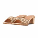 Golden Formal Slipper For Ladies FR8483 - View 3