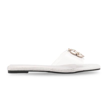 Silver Formal Slipper For Women FR8486 - View 2
