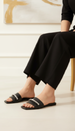 Black Formal Slipper For Women FR8487 - View 1