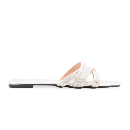 Silver Formal Slipper For Women FR8488 - View 2
