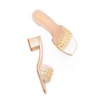 Golden Formal Slipper For Women FR8492 - View 5