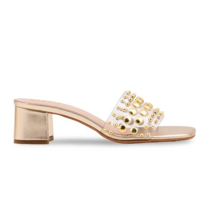 Golden Formal Slipper For Women FR8492 - View 2