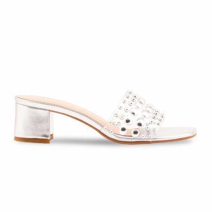 Silver Formal Slipper For Ladies FR8492 - View 2