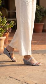Grey Formal Slipper For Ladies FR8498 - View 1