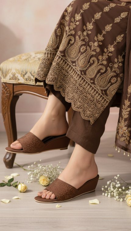 Coffee Formal Slipper For Ladies FR8503 - View 1