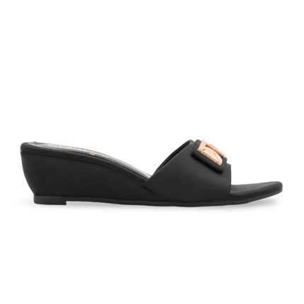 Black Formal Slipper For Ladies FR8504 - View 2