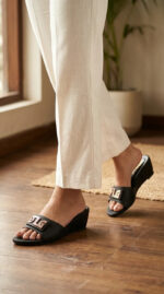 Black Formal Slipper For Ladies FR8504 - View 1
