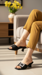 Black Formal Slipper For Women FR8508 - View 1