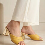 Yellow Formal Slipper For Women FR8510 - View 1