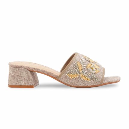 Beige Formal Slipper For Ladies FR8517 - View 2