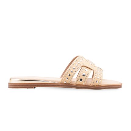 Beige Formal Slipper For Women FR8537 - View 2