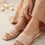 Golden Formal Slipper For Women FR8540 - View 1