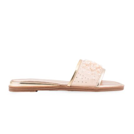 Golden Formal Slipper For Women FR8540 - View 2