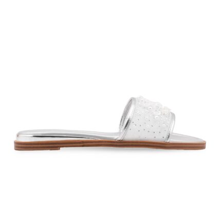 Silver Formal Slipper For Women FR8540 - View 2