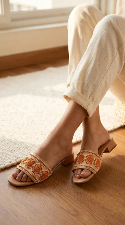 Brown Formal Slipper For Women FR8543 - View 1