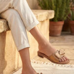 Golden Formal Slipper For Ladies FR8550 - View 1