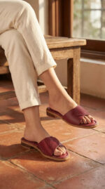 Maroon Formal Slipper For Women FR8551 - View 1