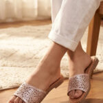 Golden Formal Slipper For Women FR8552 - View 1