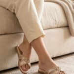 Golden Formal Slipper For Women FR8553 - View 1