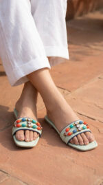 Green Formal Slipper For Women FR8554 - View 1