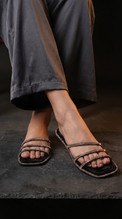 Black Formal Slipper For Women FR8556 - View 1