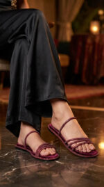 Maroon Formal Slipper For Women FR8558 - View 1