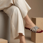 Maroon Fancy Slipper LFN715 - View 1