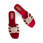 Maroon Fancy Slipper LFN715 - View 5