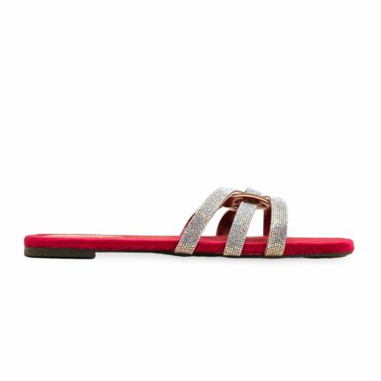 Maroon Fancy Slipper LFN715 - View 2