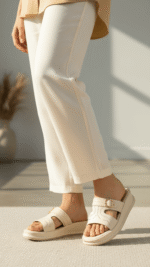 Beige Formal Slipper For Ladies LPU702 - View 1