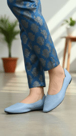 Sky Blue Pumps For Women LWN421 - View 2
