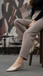 Golden Pumps For Women LWN423 - View 1