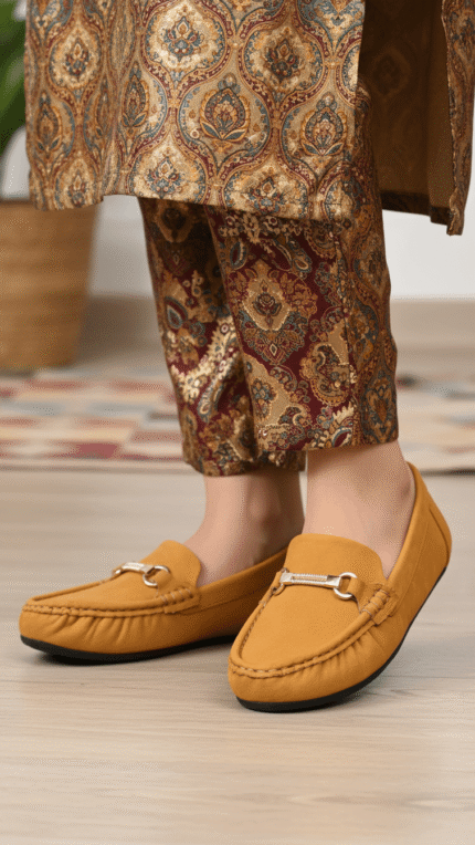 Mustard Women Moccasin LWN427 - View 1