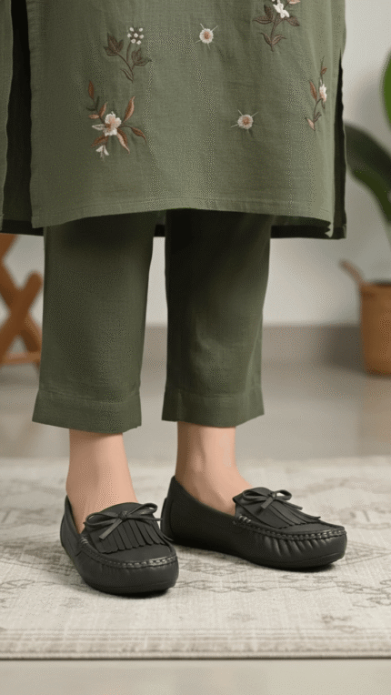 Grey Moccasin For Women LWN428 - View 1