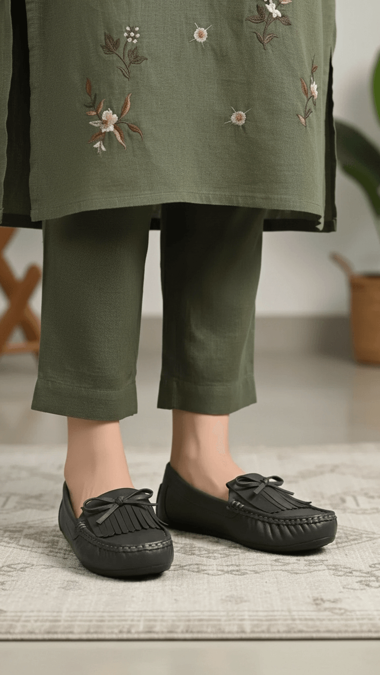 LWN428-07.png Grey Moccasin For Women LWN428 - View 1