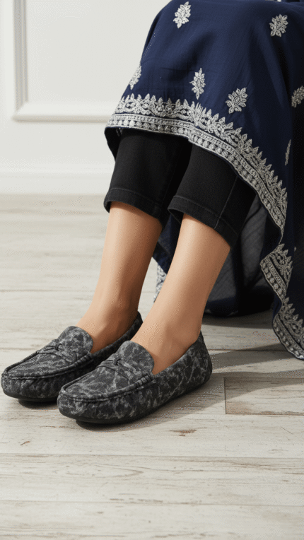 Black Moccasin For Ladies LWN430 - View 2