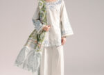 Light Blue Textured Cotton Straight Suit - View 6