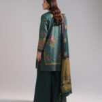 Green Zari Lawn Straight Suit - View 1