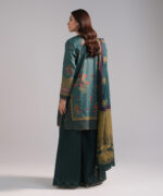 Green Zari Lawn Straight Suit - View 1
