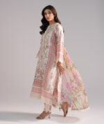 Off White Lawn A-Line Suit - View 4