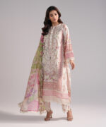 Off White Lawn A-Line Suit - View 3