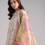 Off White Lawn A-Line Suit - View 1