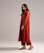 Ladies 2 Piece Embroidered Dobby A-Line Suit - View 4